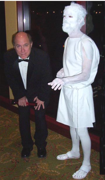 David with Greek Statue Mime (David Yeakle)